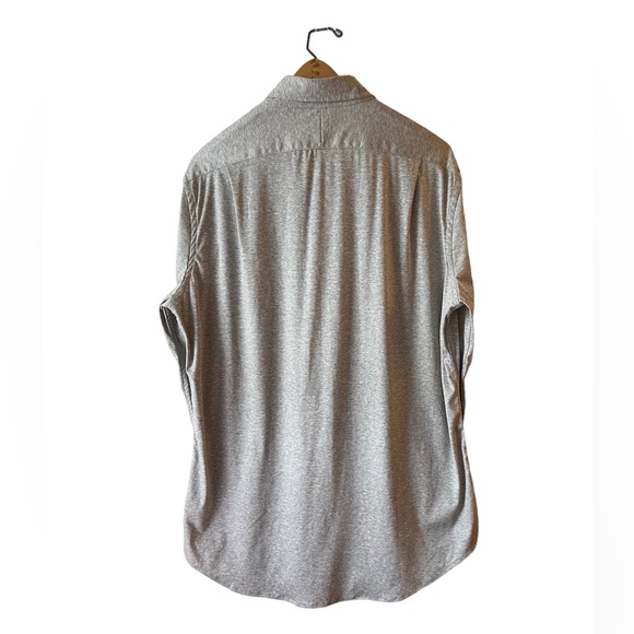 POLO RALPH LAUREN KNIT DRESS SHIRT LONG SLEEVE GRAY MENS SIZE LARGE - Picture 3 of 12